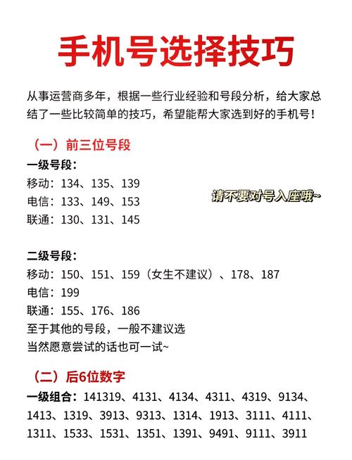 手机号挑选全攻略