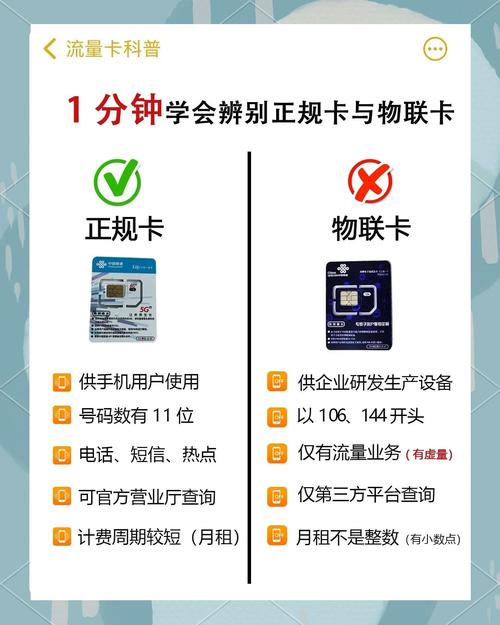 一分钟教你辨别物联卡和正规卡