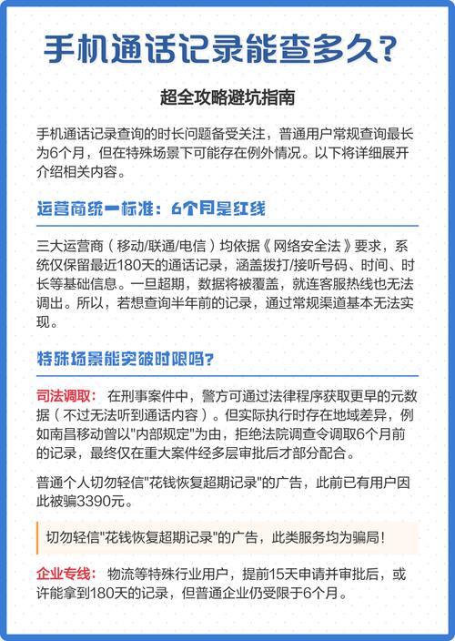 手机通话记录能查多久超全攻略避坑指南