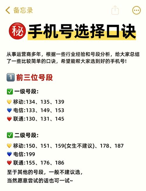 手机号挑选指南别乱选哦