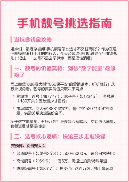 手机靓号挑选指南避坑省钱全攻略
