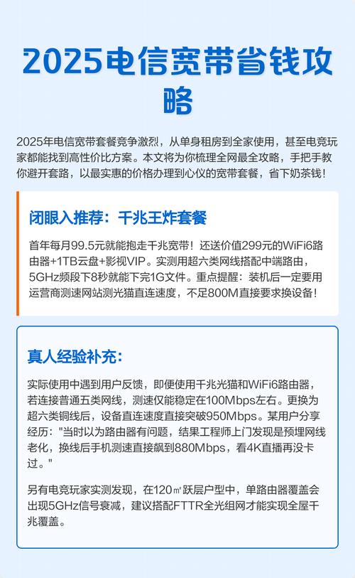 2025年电信宽带套餐全攻略从千兆王炸到电竞专享一文教你精准避坑