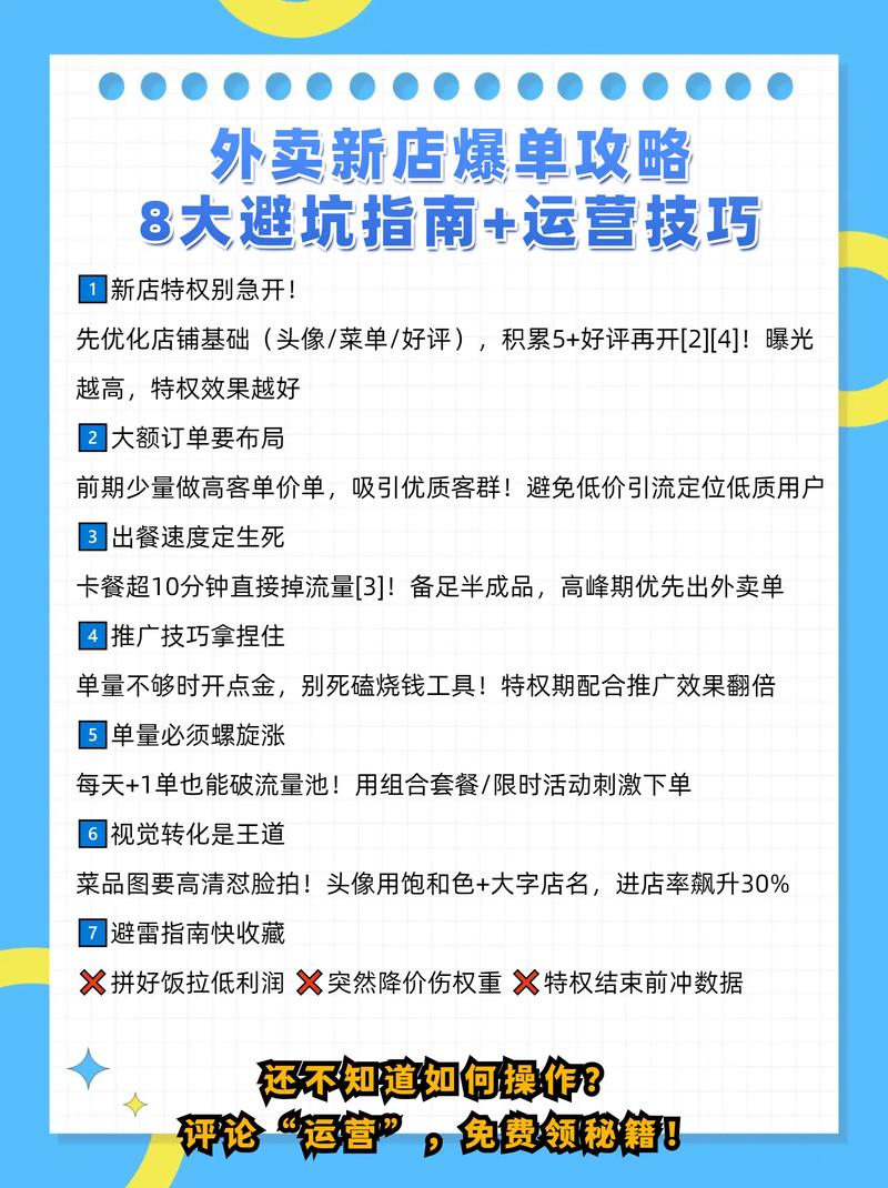 外卖新店爆单攻略八大避坑指南 运营技巧外卖运营 外卖