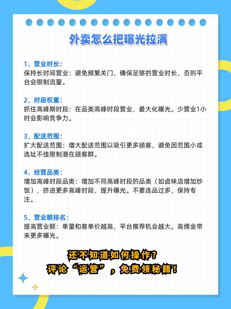 这五个小技巧学会了直接把店铺曝光拉满外卖运营 外卖爆