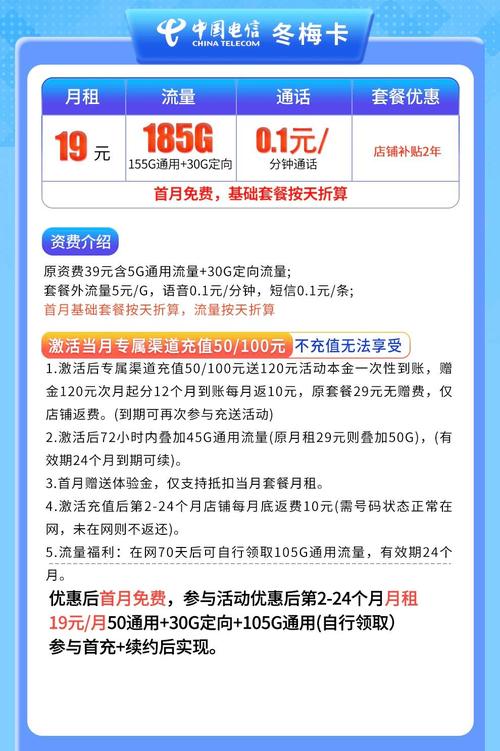 2025电信性价比流量卡测评19元185g真不真教你选对不踩坑