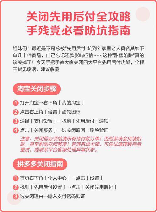 关闭先用后付全攻略手残党必看防坑指南