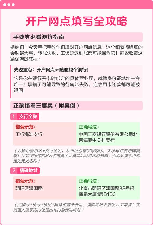 开户网点填写全攻略手残党必看避坑指南