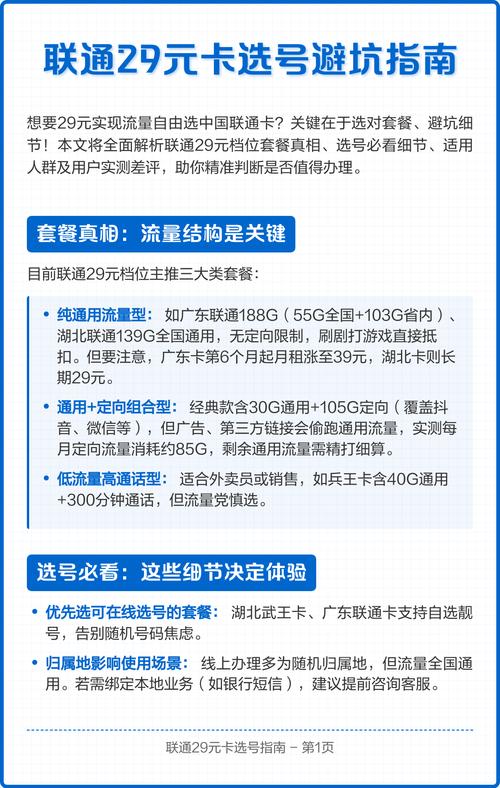 联通29元卡选号避坑指南