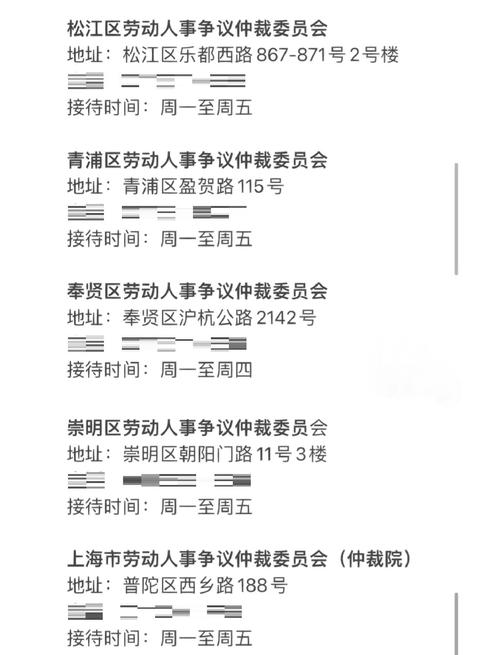 上海各区仲裁委地址与电话一览