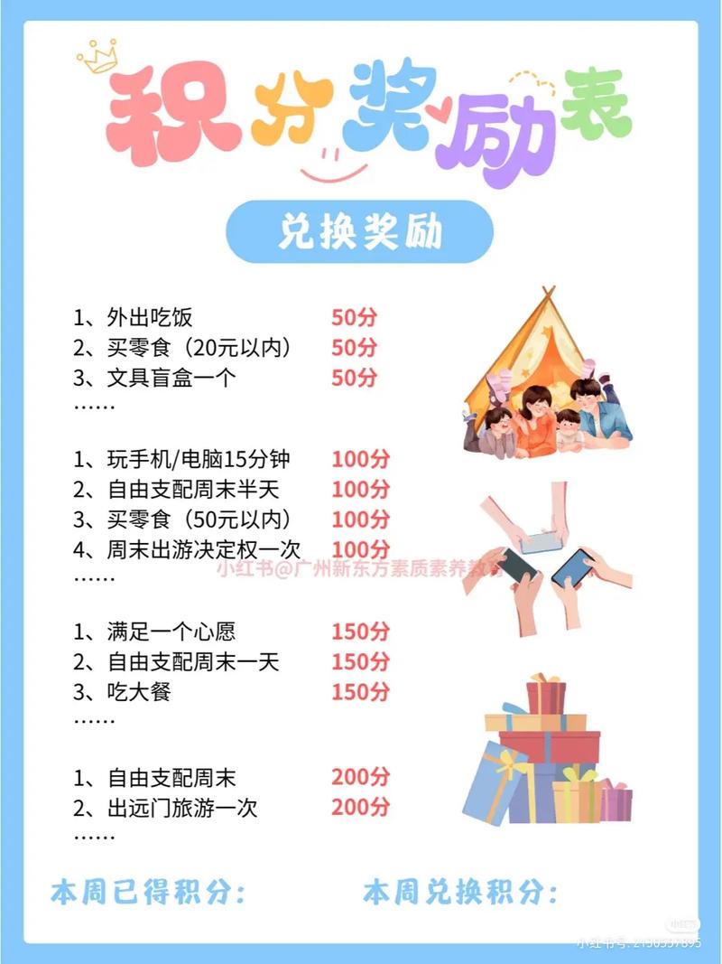 建议老师家长这样做当积分到一定程度时可以兑换孩子喜欢的