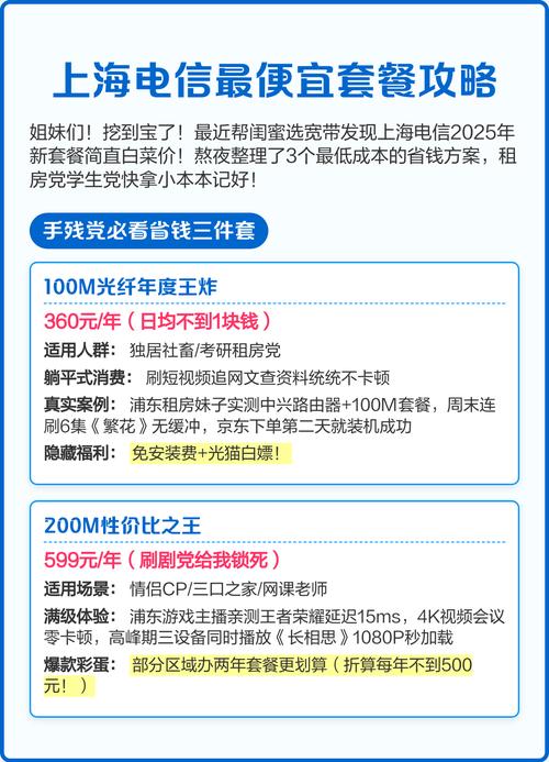 上海电信2025新套餐太划算整理三大省钱方案快收藏