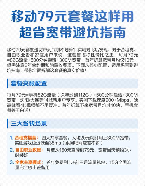 移动79元套餐这样用超省宽带避坑指南