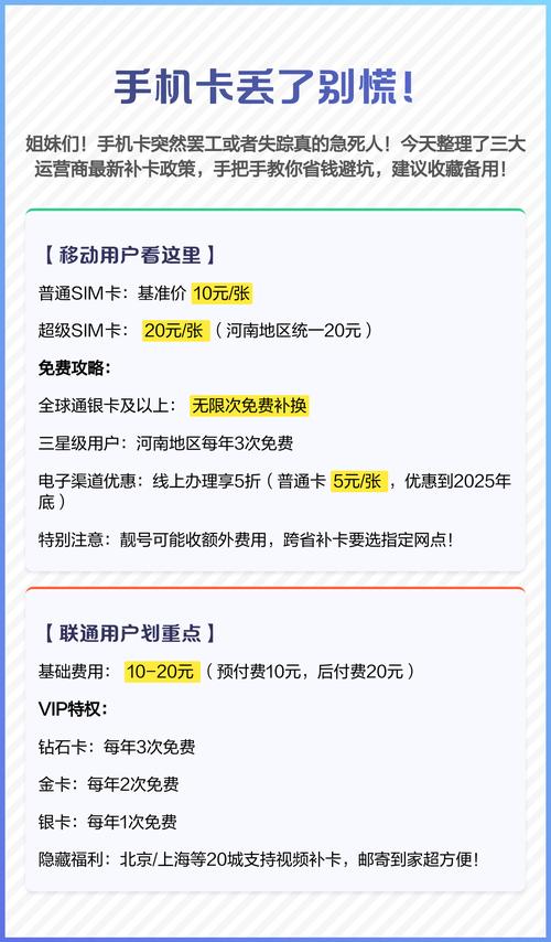 手机卡丢了别慌最新补卡费用全攻略来啦
