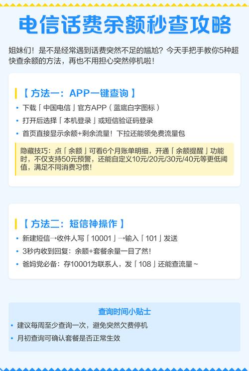 电信话费余额秒查攻略