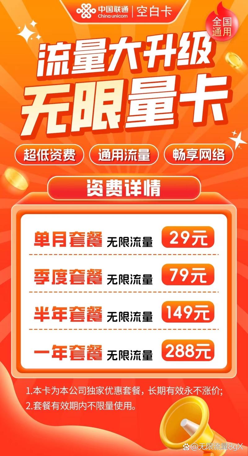 无限流量卡 联通无限流量