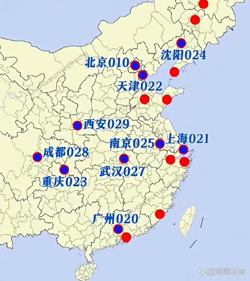 中国三位数区号的城市  026是给台北预留的呢你懂的吃鲸