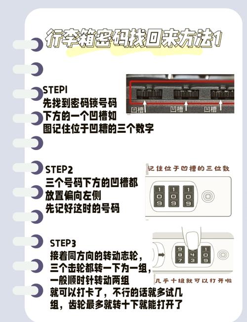 皮箱密码锁忘记密码解锁攻略