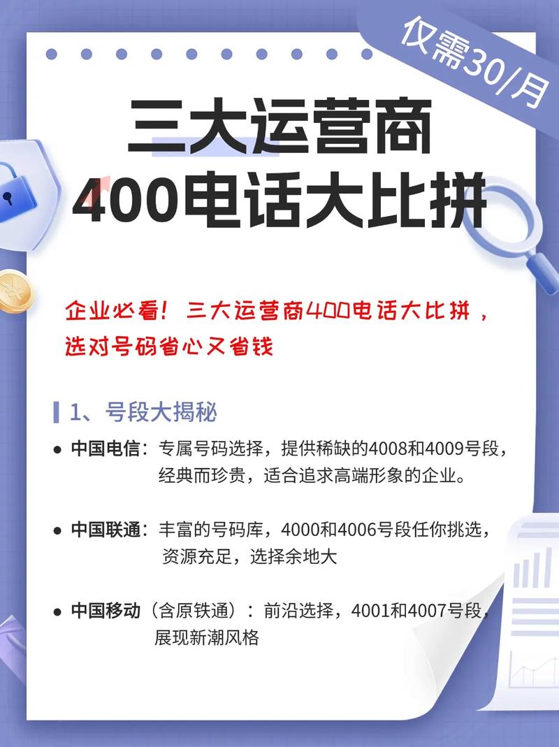 企业必看三大运营商400电话大