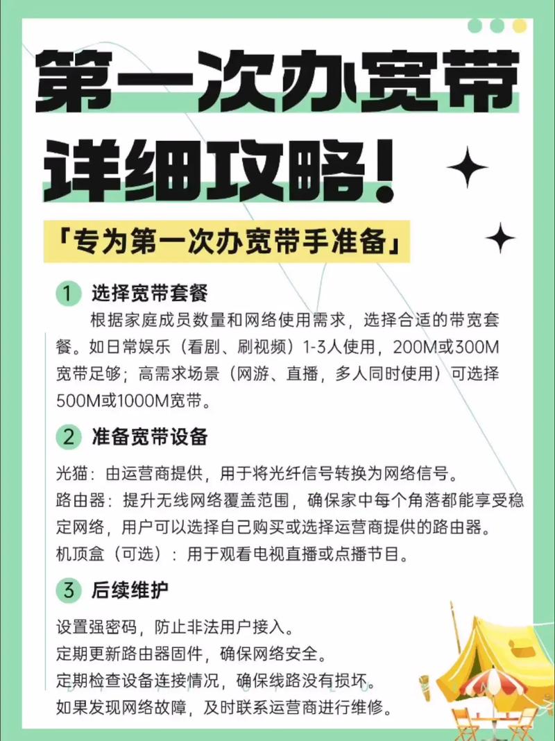 第一次办理宽带攻略选择宽带套餐根据家庭成员数量和网络使用