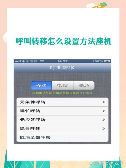 拨打运营商电话根据电话中的提示音进行呼叫转移设置输入要转移的