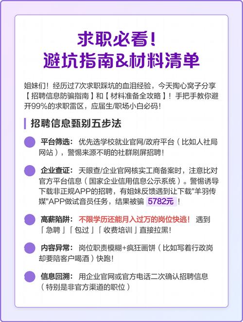 求职必看避坑指南材料清单
