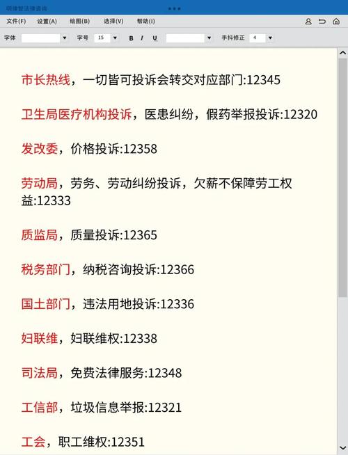 11个维权电话遇到问题就打这些号码