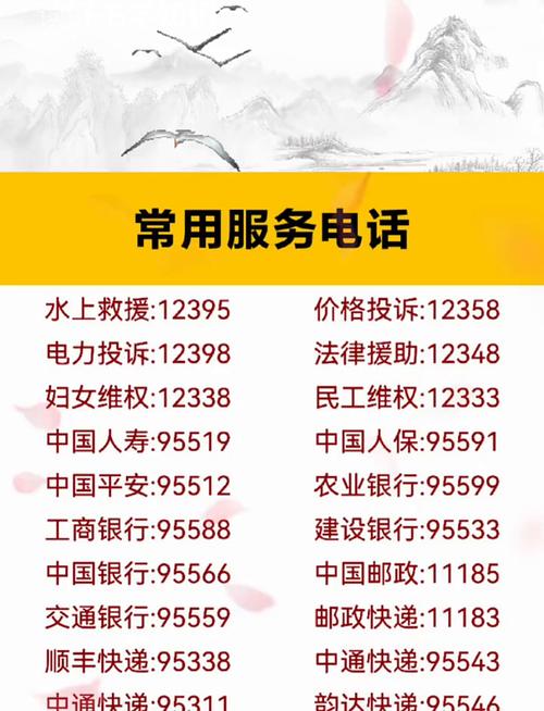 生活必备常用服务电话全知道让你遇事不慌张