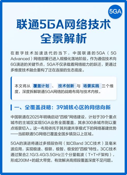 联通5ga网络技术全景解析