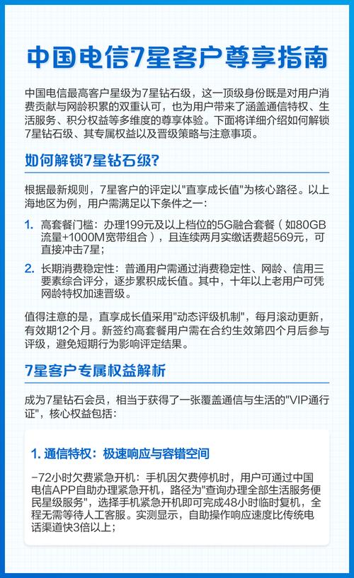 中国电信7星客户尊享指南