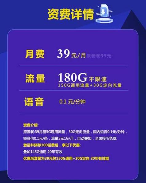 什么流量卡最实惠电信39元180g20年套餐解析