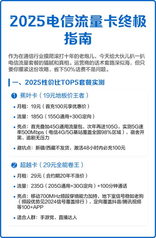 卡终极指南 作为通信行业十年从业者揭秘电信流量套餐真相与省钱攻略