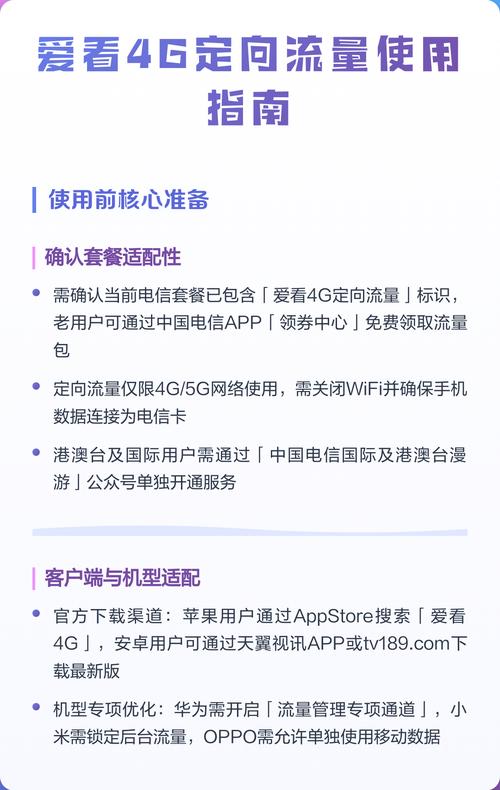 爱看4g定向流量使用指南