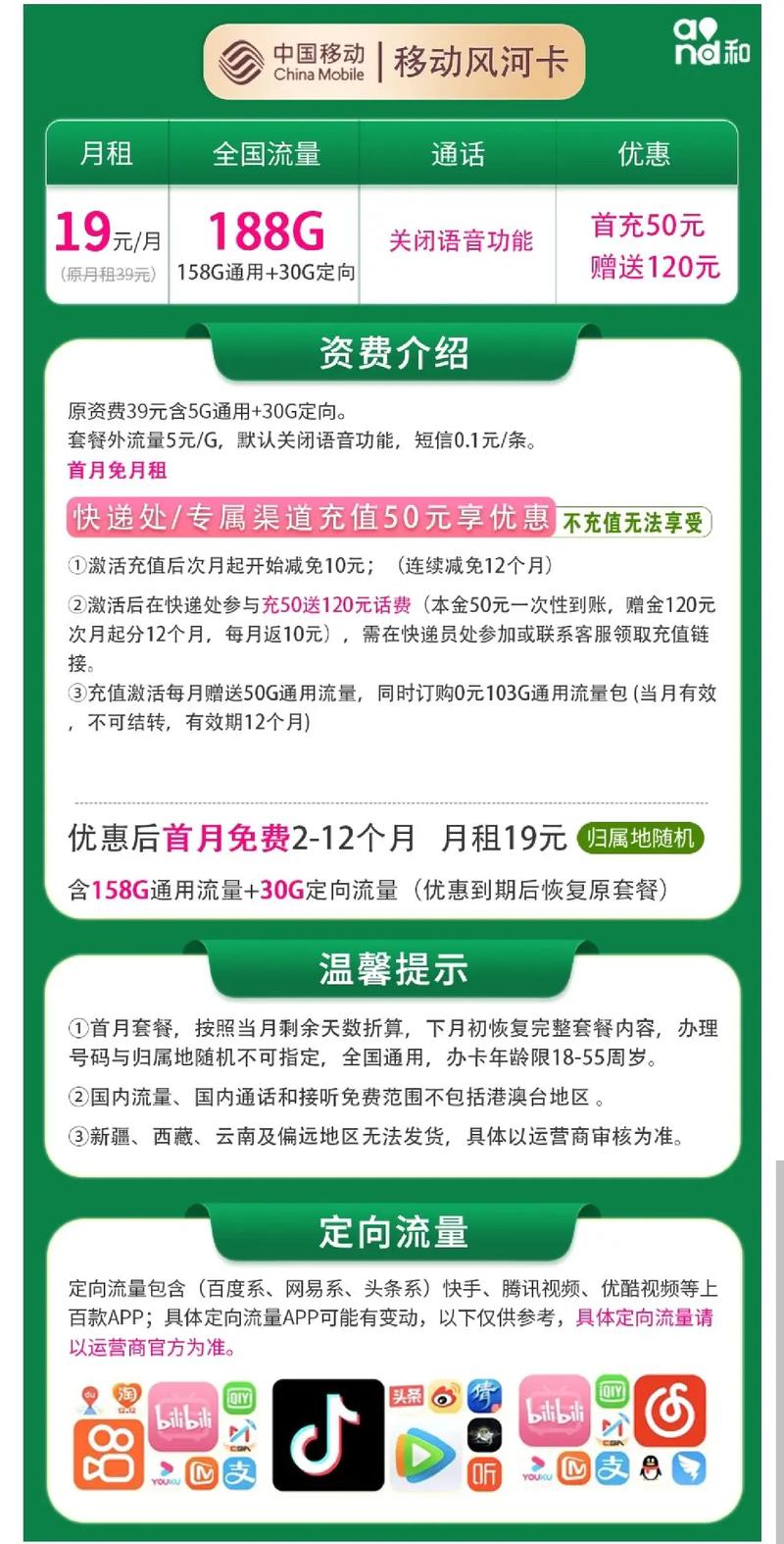 免费包邮移动流量卡 19月 188g全国流量快来找我 流量卡 中国移动