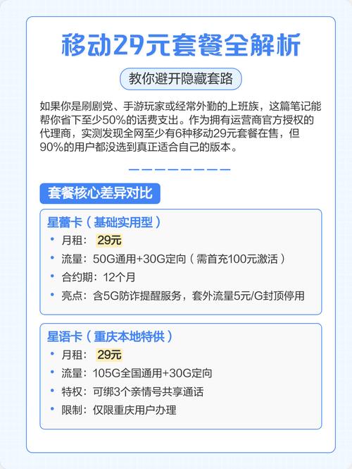 实测发现全网有6种移动29元套餐在售但90用户没选对版本