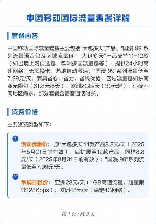 出境党的网络救星 作为通信套餐优化达人实测中国移动国际流量