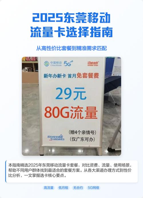 2025年东莞移动推出多档流量卡满足不同使用场景 青春卡每月29元1