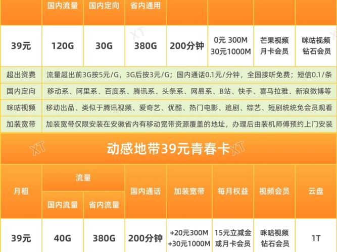合肥移动安徽通用大流量套餐