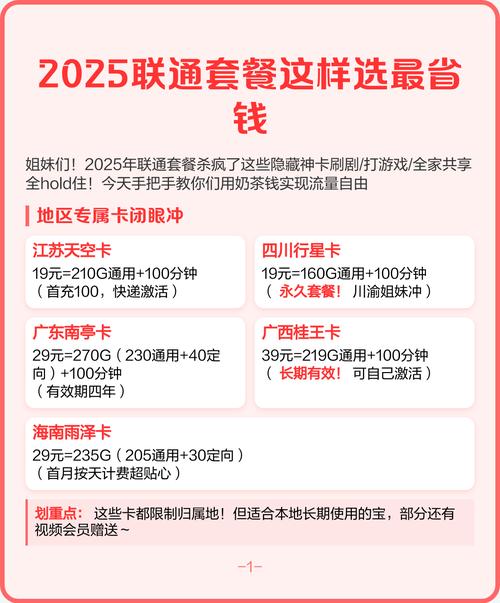 2025年联通套餐性价比爆表全网隐藏神卡全解析  地区专属卡合集