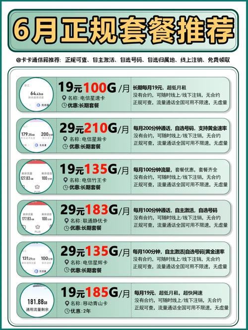 月底流量不够用19长期正规套餐推荐