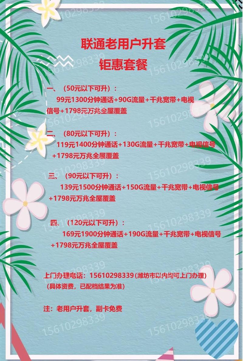 联通老用户升套钜惠套餐联通 千兆 fttr周边 热