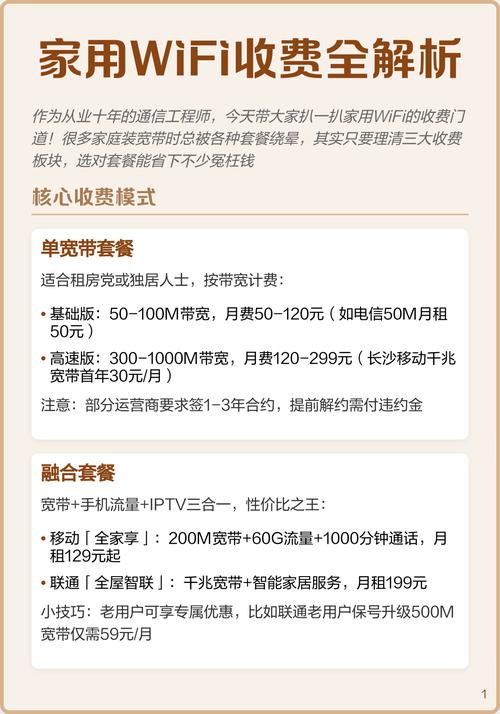 家用wifi收费全解析 核心收费模式解析 1单宽带套餐