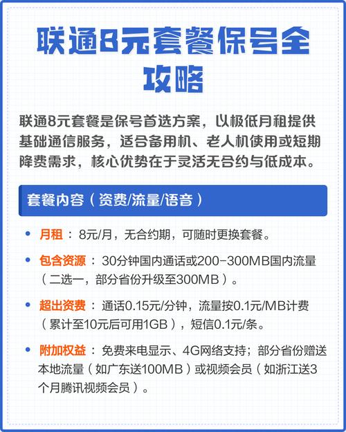 联通8元套餐保号全攻略