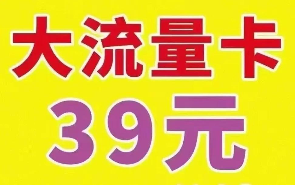 39套餐 大流量卡移动 1000分钟200g