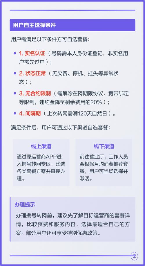2025携号转网自选套餐指南