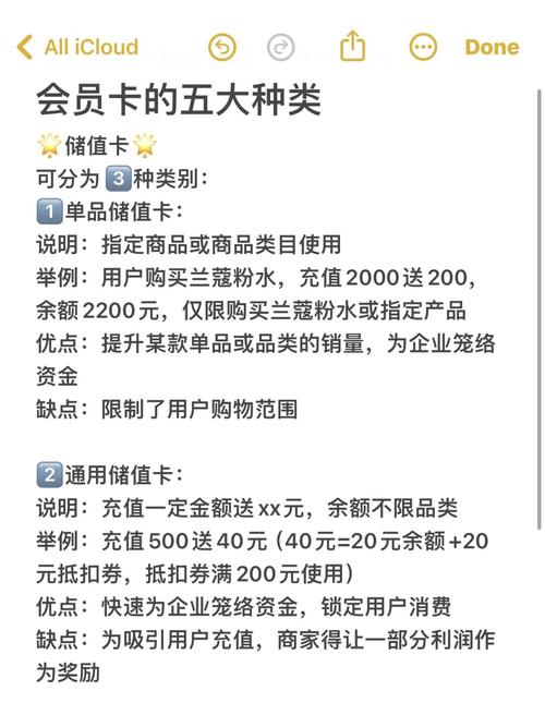 会员卡详解五类全解析