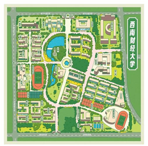 来一起手绘这张独特的校园地图吧