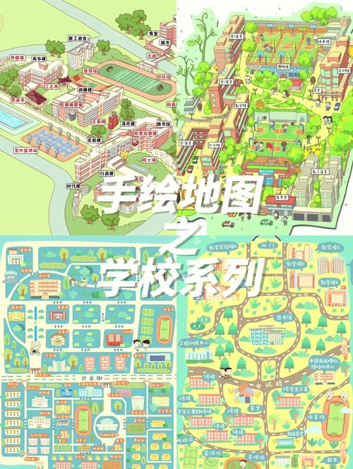 如何手绘学校平面图