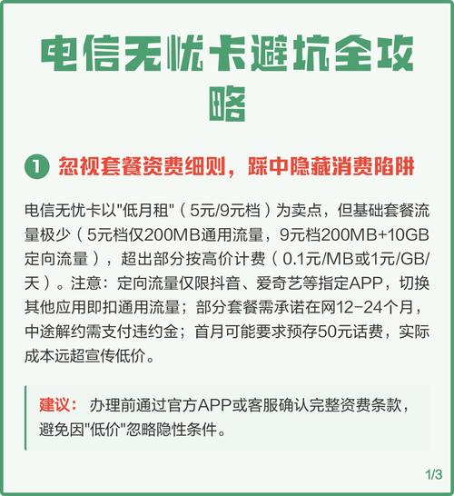 电信无忧卡避坑全攻略