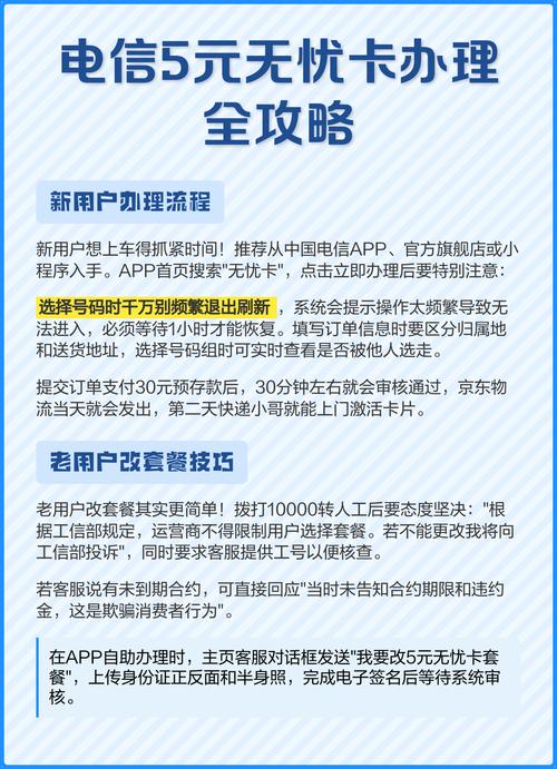电信无忧卡办理入口全解析：隐藏细节与实测经验
