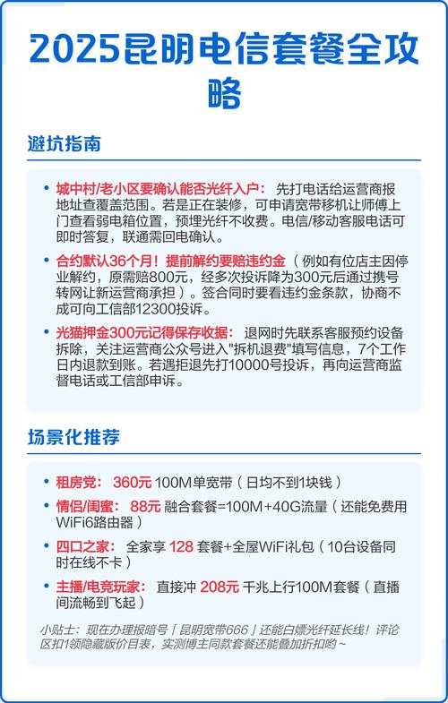 2025昆明电信套餐全攻略